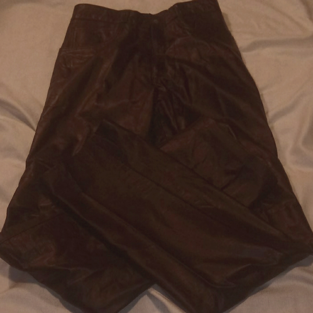 Reed sportswear leather pants